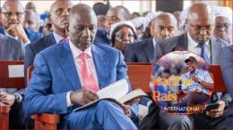 President William Ruto in a past church service.